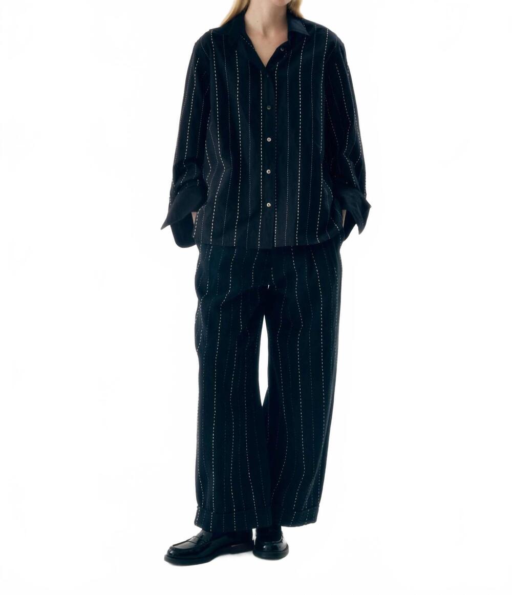 NEW NYMANE hutton button down shirt in black